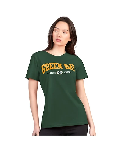 G-iii 4Her by Carl Banks Women's Green Bay Packers Super-Slim Lightweight Winning Crew T-Shirt