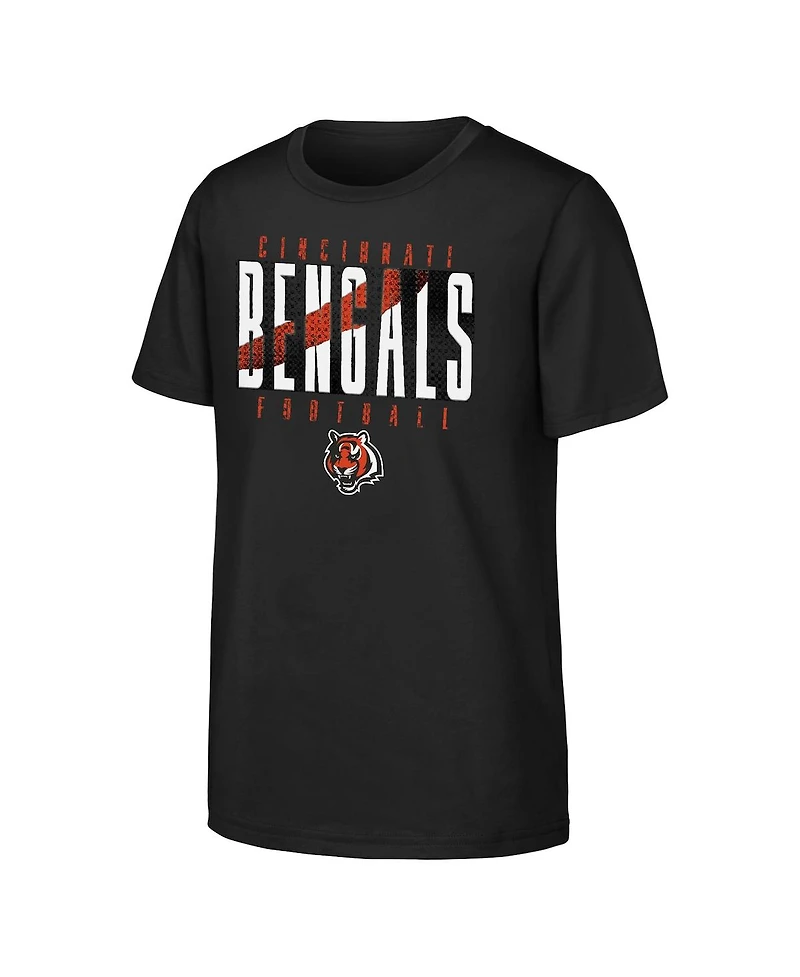 Outerstuff Big Boys and Girls Black Cincinnati Bengals Posterize T-Shirt