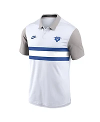 Nike Men's White/Gray Kentucky Wildcats Athletic Prep Legacy Logo Vapor Performance Polo Shirt