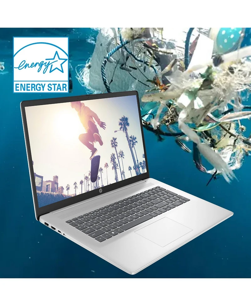 Hp Essential 17.3" Entry Traditional Laptop Intel Core i3 N305 4GB Ram Intel Uhd Graphics 128GB eMMC Storage Windows 11 Home Hd+ 60Hz - Silver