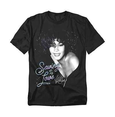 Logovision Men's Whitney Houston Saving All My Love T Shirt
