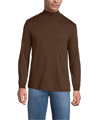 Lands' End Big & Tall Cotton Supima Mock Turtleneck