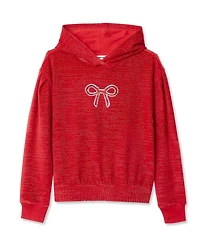 Lands' End Girls Velour Hoodie Sweatshirt