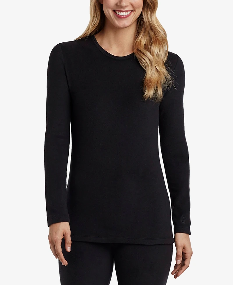 Cuddl Duds Petite Crew Neck Top