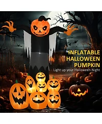Homcom 106.25" Giant Halloween Pumpkin Inflatable Decoration