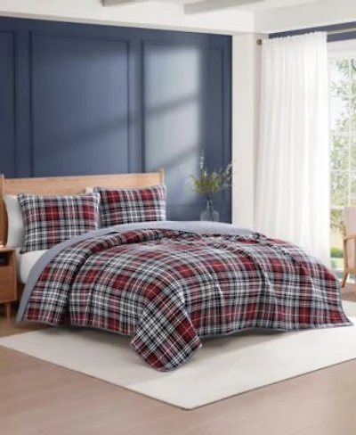 Tommy Hilfiger Collegiate Tartan Cotton Reversible Quilt Set