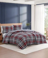 Tommy Hilfiger Collegiate Tartan Cotton Reversible Quilt Set