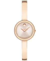 Movado Women's Museum Bangle Round Swiss Quartz Mid Rose Watch, 21.50mm