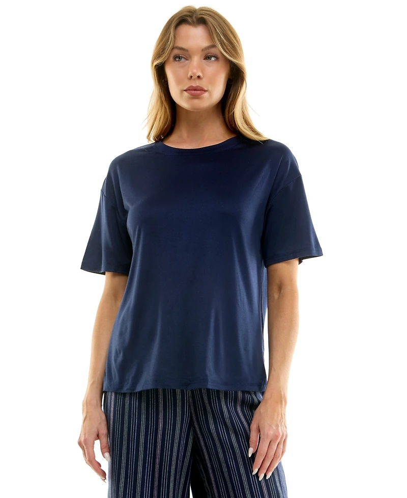 Roudelain Women's Drop Shoulder Crew Neck T-Shirt
