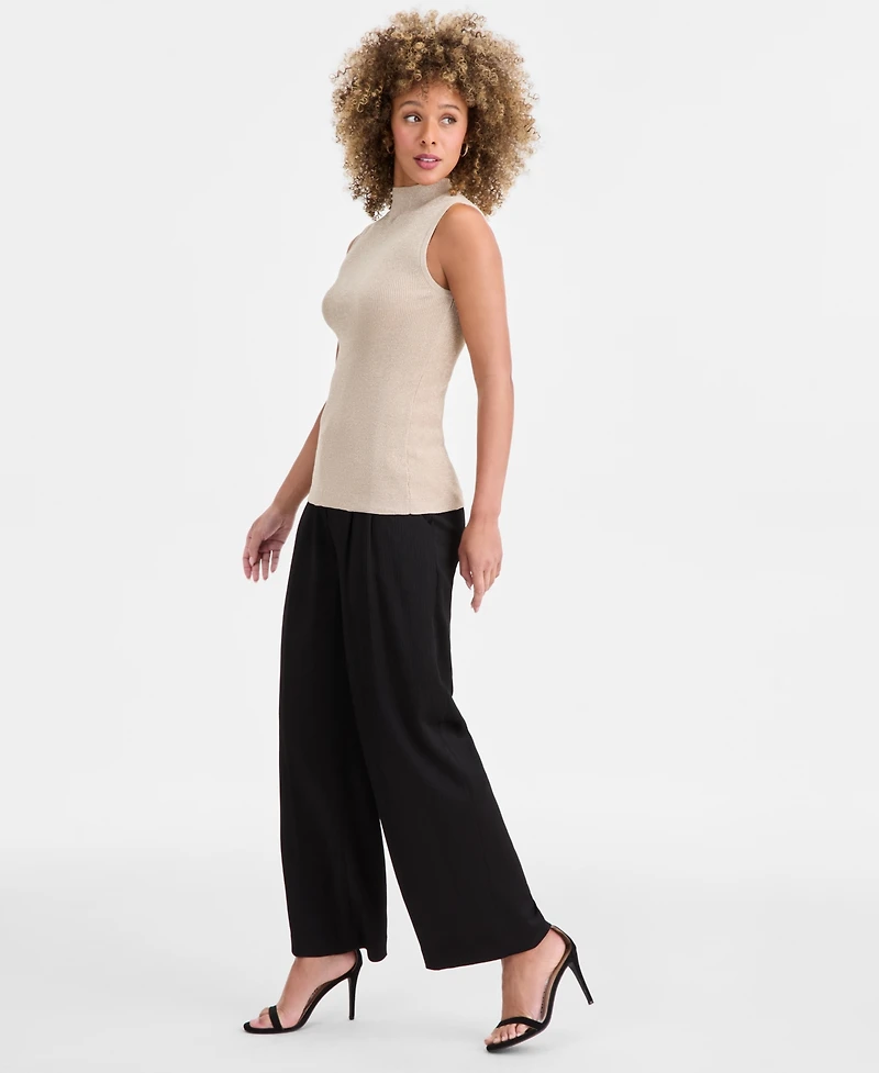 Tahari Asl Women's Crinkle-Satin Wide-Leg Pants