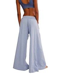 Free People Women's Wait A Minute Extra Wide Leg Knit Pants