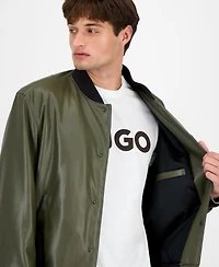 Hugo By Hugo Boss Men's Balamo Faux Leather Bomber Jacket