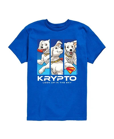Hybrid Big Boys Krypto Superdog Comic Strip Graphic T-Shirt