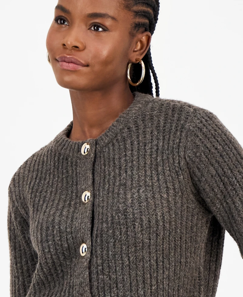And Now This Petite Front-Button Long Sleeve Cardigan, Macy's Exclusive