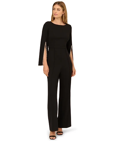 Adrianna Papell Women's Long Sleeve Jumpsuit