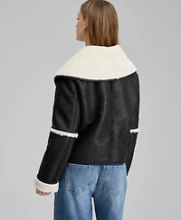 And Now This Petite Long Sleeve Sherpa Jacket, Macy's Exclusive