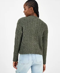 And Now This Women's Flecked Cable-Knit Cropped Cardigan, Macy's Exclusive