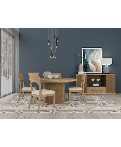 Frandlyn 5pc Dining Set (Round Table + 4 Side Chairs