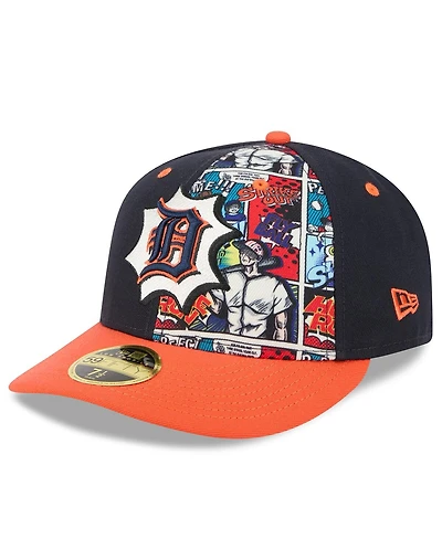 New Era Men's Navy/Orange Detroit Tigers 2025 Mlb Diamond Hero Edition Low Profile 59FIFTY Fitted Hat