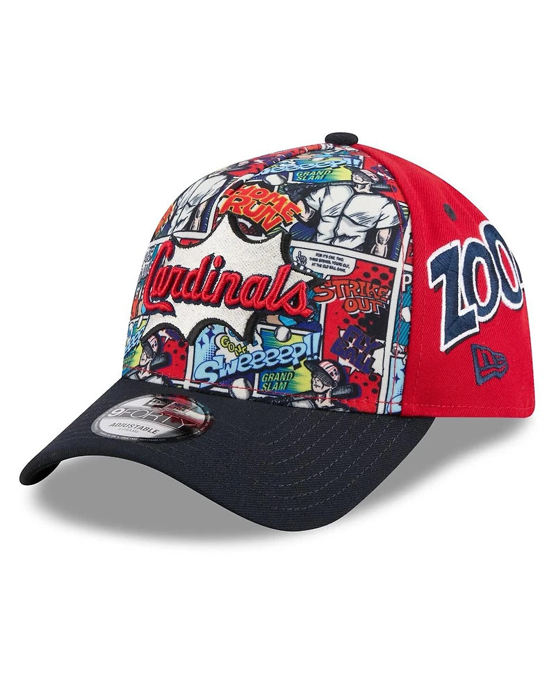 New Era Men's Red/Navy St. Louis Cardinals 2025 Mlb Diamond Hero Edition A-Frame 9FORTY Adjustable Hat
