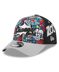 New Era Men's Black/Gray Chicago White Sox 2025 Mlb Diamond Hero Edition A-Frame 9FORTY Adjustable Hat