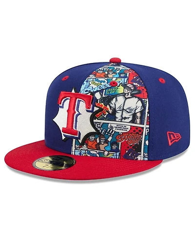 New Era Men's Royal/Red Texas Rangers 2025 Mlb Diamond Hero Edition 59FIFTY Fitted Hat