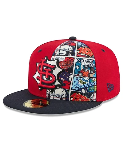 New Era Men's Red/Navy St. Louis Cardinals 2025 Mlb Diamond Hero Edition 59FIFTY Fitted Hat