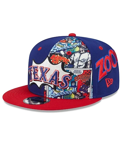 New Era Big Boys and Girls Royal/Red Texas Rangers 2025 Mlb Diamond Hero Edition 9FIFTY Snapback Hat