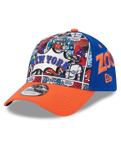 New Era Big Boys and Girls Royal/Orange New York Mets 2025 Mlb Diamond Hero Edition A-Frame 9FORTY Adjustable Hat