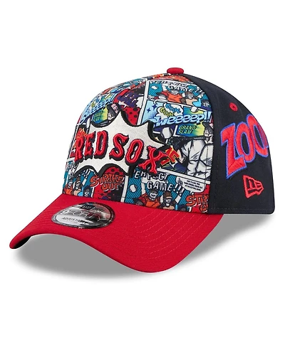 New Era Big Boys and Girls Navy/Red Boston Red Sox 2025 Mlb Diamond Hero Edition A-Frame 9FORTY Adjustable Hat