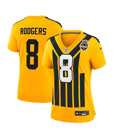 Nike Women's Aaron Rodgers Gold Pittsburgh Steelers Alternate 1933 Throwback Game Jersey