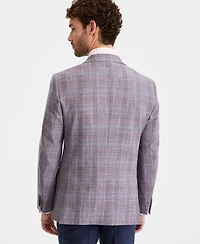 Ted by Baker Men's Purple Plaid Modern-Fit Blazer