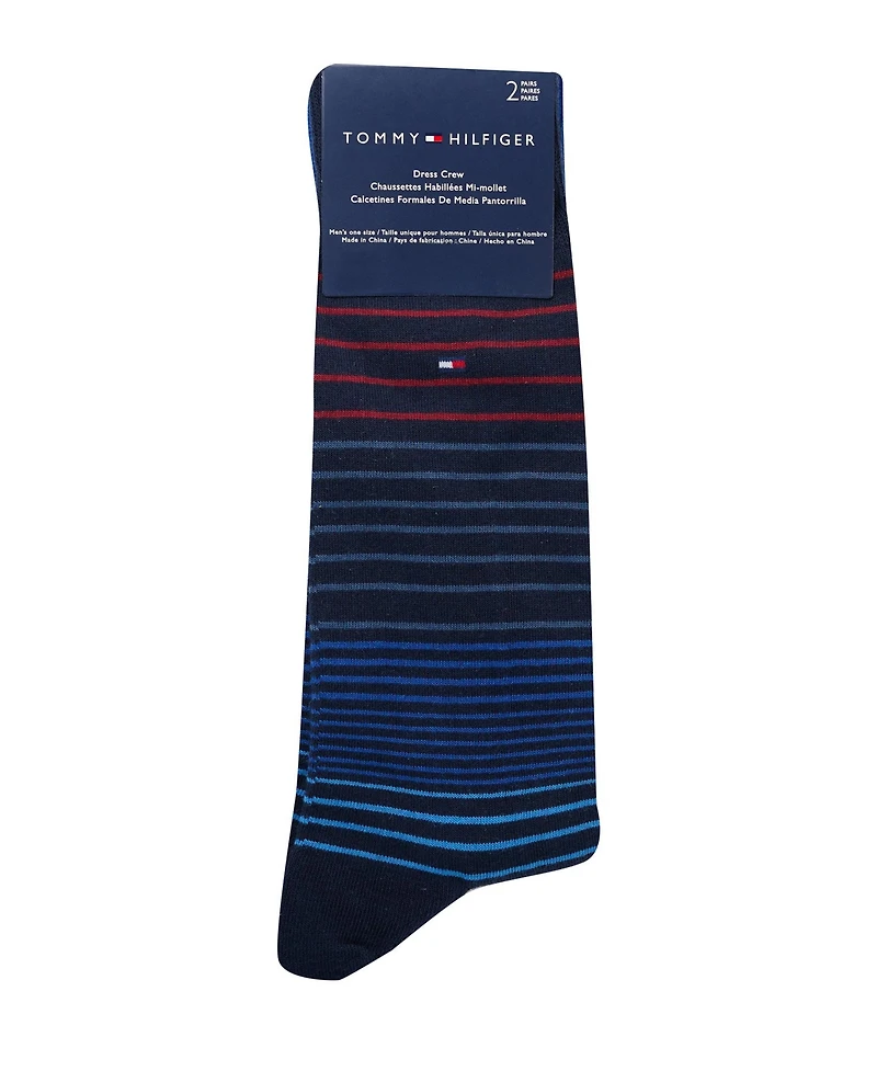 Tommy Hilfiger Men's Dress Crew Socks, 2-Pack