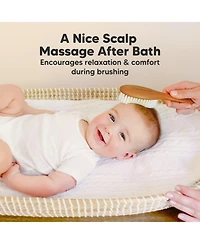 KeaBabies Baby Hair Brush, Oval Cradle Cap Soft Brush for Infant, Newborn Hairbrush Girls, Boys, Scalp