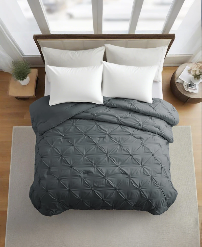 Unikome All Season Pintuck Down Alternative Comforter, Twin