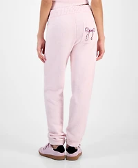 Hippie Rose Juniors' Teddy-Knit Drawstring Jogger Pants