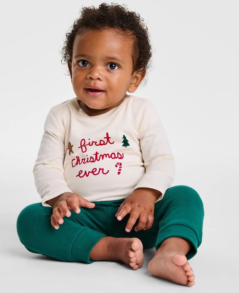 Carter's Baby Boys or Girls First Christmas Ever Bodysuit and Pants, 2-Piece Set