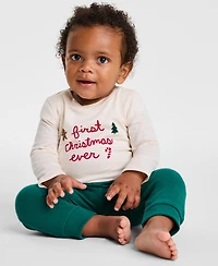 Carter's Baby Boys or Girls First Christmas Ever Bodysuit and Pants, 2-Piece Set