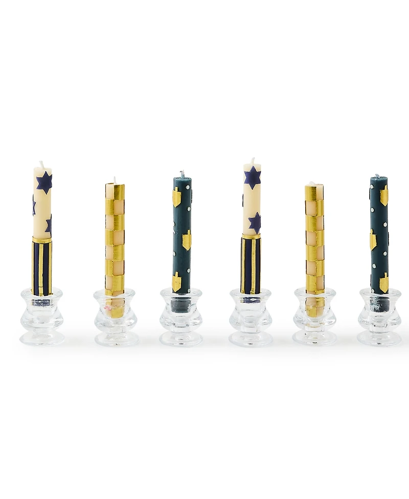 Mackenzie-Childs Judaica Mini Dinner Candles, Set of 6