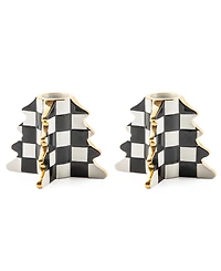 MacKenzie-Childs Check Tree Candle Holders, Set of 2