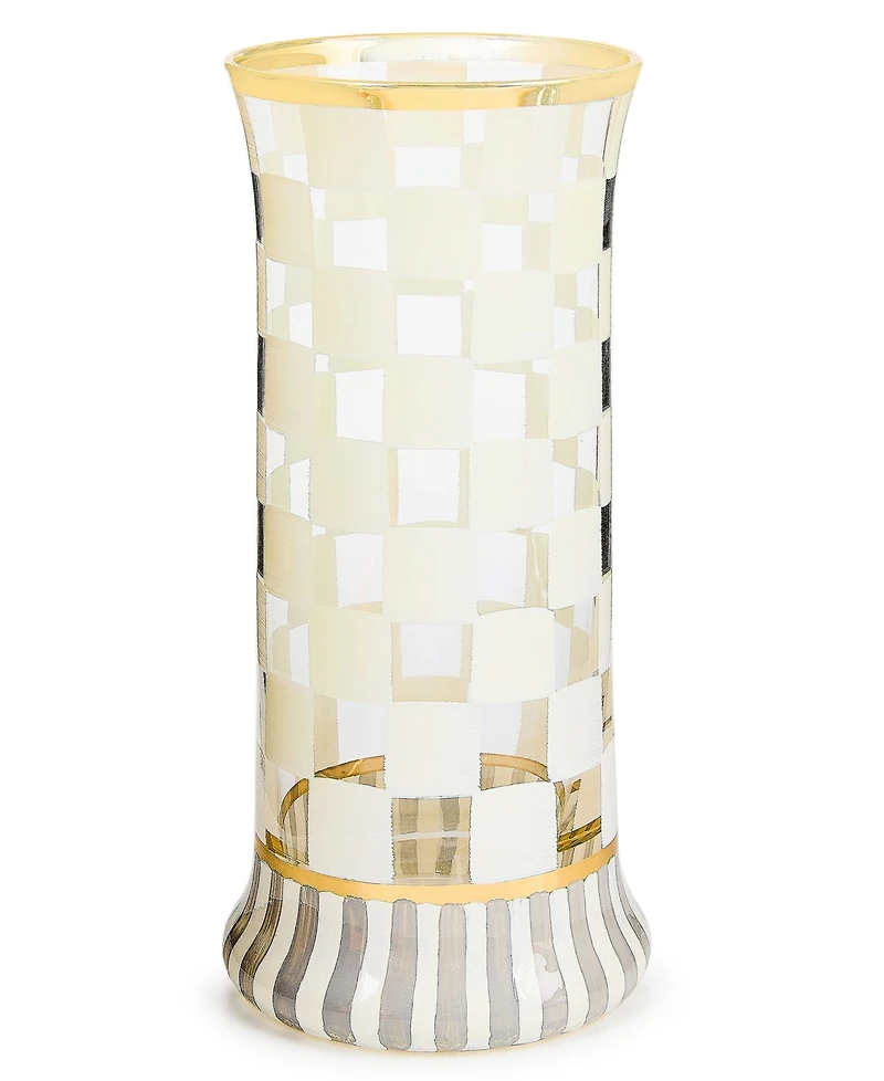 MacKenzie-Childs Carnival White Highball Glass, Set of 2