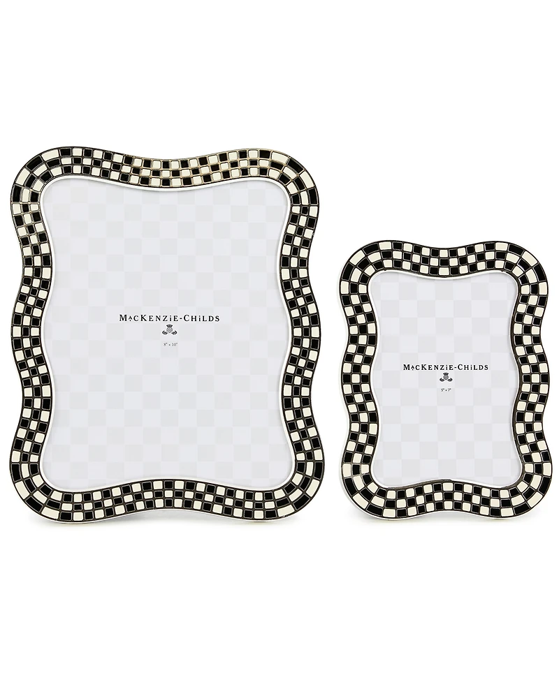 Mackenzie-Childs Wavy Check Silver Plated Frame, 8" x 10"