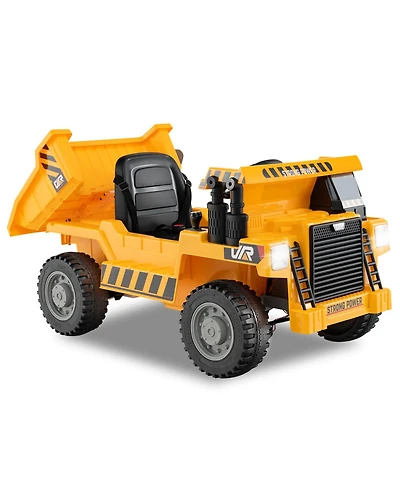 Akiudex 12V Kids Ride On Dump Truck with Remote Control and Storage