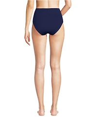 Lands' End Women's Petite Pinchless High Waisted Bikini Bottoms