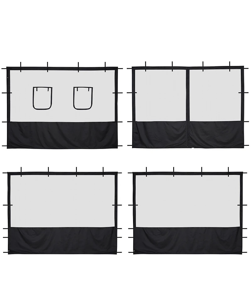 Yescom InstaHibit 8 Pcs 10 ft Pop Up Canopy Tent Sidewall Mesh Side Wall Party Canopy