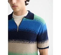Scotch & Soda Men's Relaxed Fit Short Sleeve Striped Polo Shirt