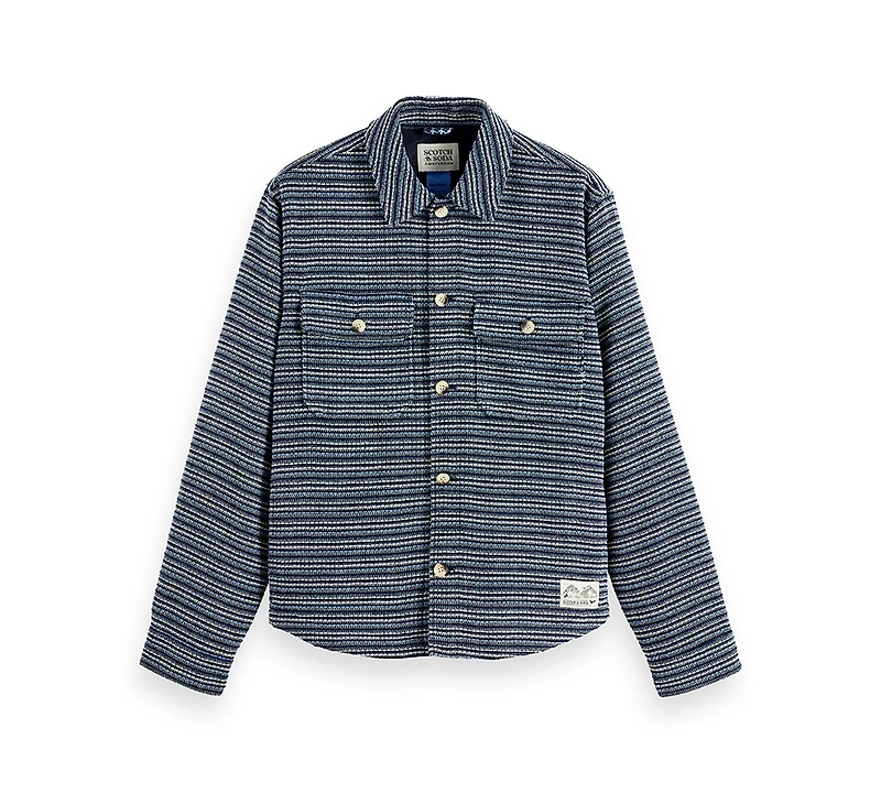 Scotch & Soda Men's Long Sleeve Striped Overshirt
