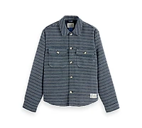 Scotch & Soda Men's Long Sleeve Striped Overshirt