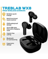 Treblab WX8 Bluetooth Wireless Earbuds with Charging Case