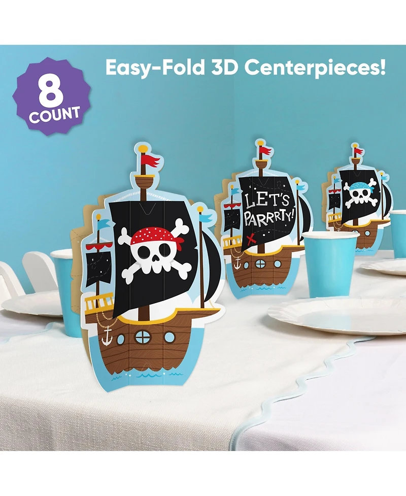 Freestanding 3D Pirate Ship Centerpiece Table Decorations